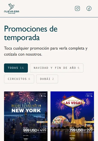 Landing de promociones en celular