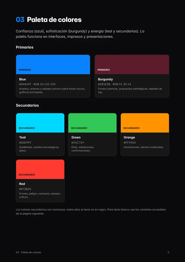 Guidelines: color palette